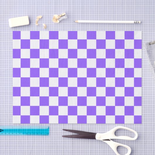 Classic visual purple checkerboard  seidenpapier (Handwerk)