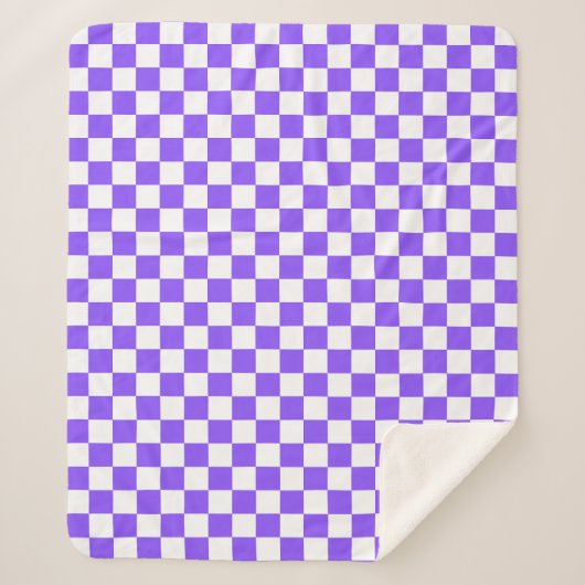 Classic visual purple checkerboard  sherpadecke (Vorderseite)