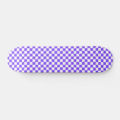 Classic visual purple checkerboard  skateboard (Horizontal)