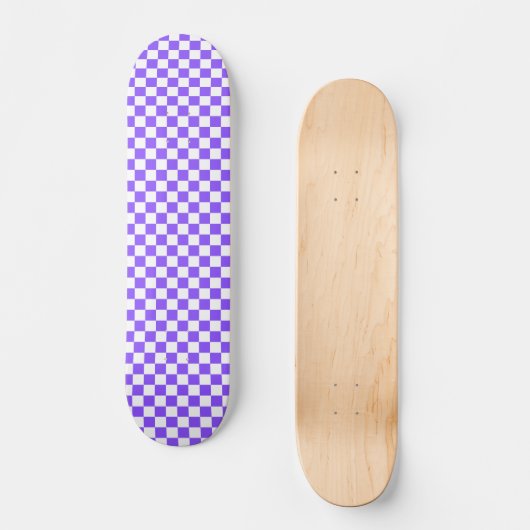 Classic visual purple checkerboard  skateboard (Vorderseite)