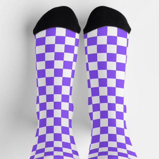 Classic visual purple checkerboard  socken (Oben)