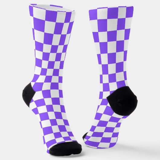Classic visual purple checkerboard  socken (Gewinkelt)