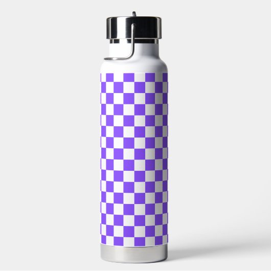 Classic visual purple checkerboard  trinkflasche (rechts)