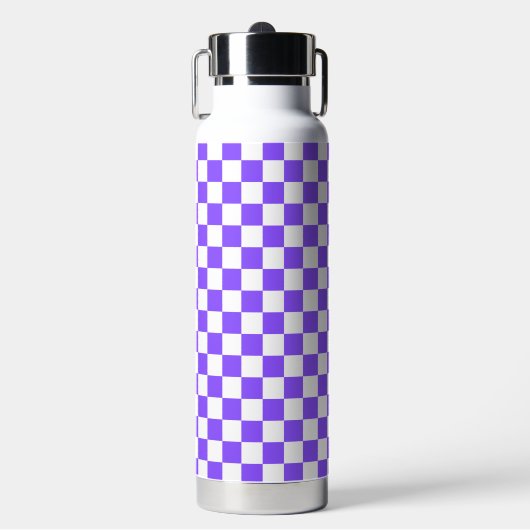 Classic visual purple checkerboard  trinkflasche (Vorderseite)