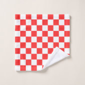 Classic visual red checkerboard  badhandtuch set (Waschlappen)