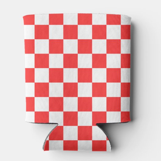 Classic visual red checkerboard  dosenkühler (Rückseite)