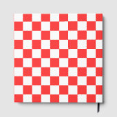 Classic visual red checkerboard  gästebuch (Rückseite)