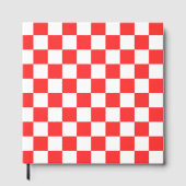 Classic visual red checkerboard  gästebuch (Vorderseite)