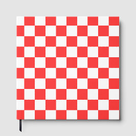Classic visual red checkerboard  gästebuch