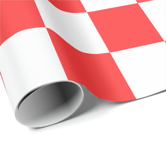 Classic visual red checkerboard  geschenkpapier (Rolleneckpunkt)