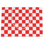 Classic visual red checkerboard  große geschenktüte (Vorderseite)