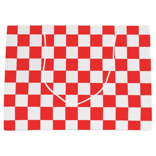 Classic visual red checkerboard  große geschenktüte (Vorderseite)