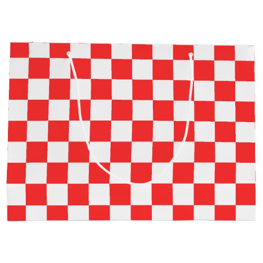 Classic visual red checkerboard  große geschenktüte (Rückseite)