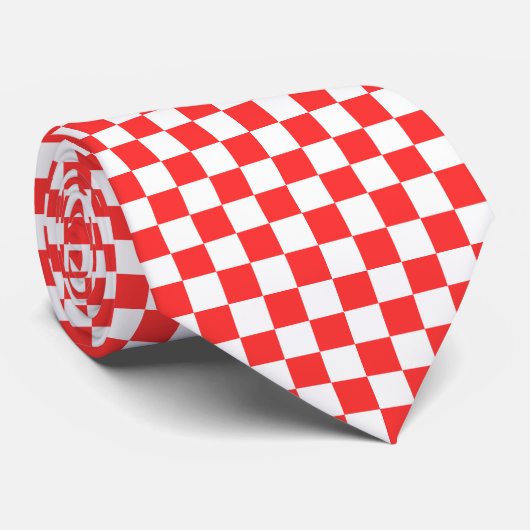 Classic visual red checkerboard  krawatte (Gerollt)
