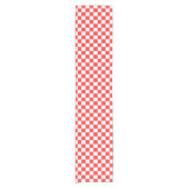 Classic visual red checkerboard  kurzer tischläufer (Vorderseite)