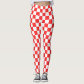 Classic visual red checkerboard  leggings (Vorderseite)