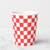 Classic visual red checkerboard  pappbecher (Vorderseite)