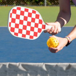 Classic visual red checkerboard  pickleball schläger