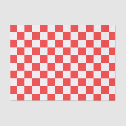 Classic visual red checkerboard  seidenpapier (Vorderseite)