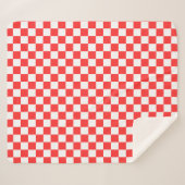 Classic visual red checkerboard  sherpadecke (Vorderseite (Horizontal))