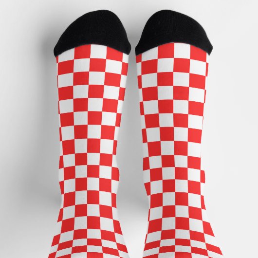 Classic visual red checkerboard  socken (Oben)