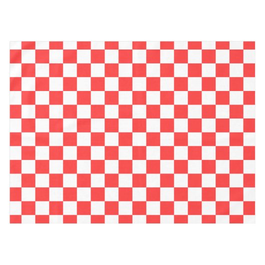 Classic visual red checkerboard  tischdecke (Vorderseite (Horizontal))
