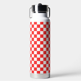 Classic visual red checkerboard  trinkflasche