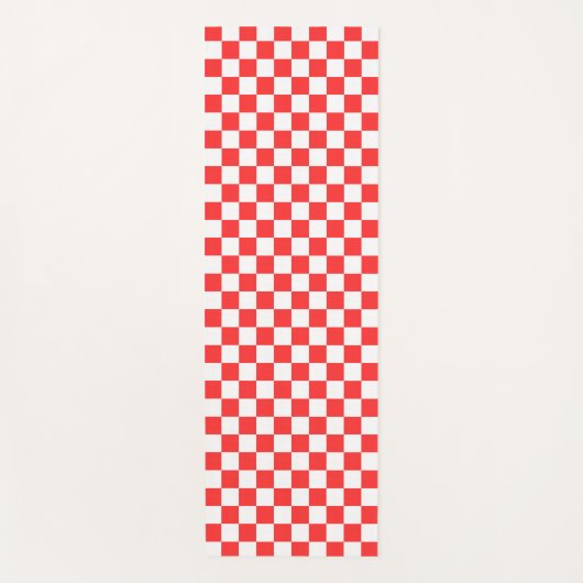 Classic visual red checkerboard  yogamatte (Vorderseite)