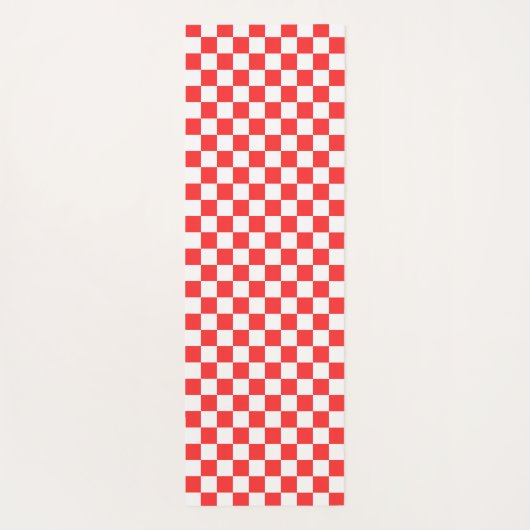 Classic visual red checkerboard  yogamatte (Rückseite)