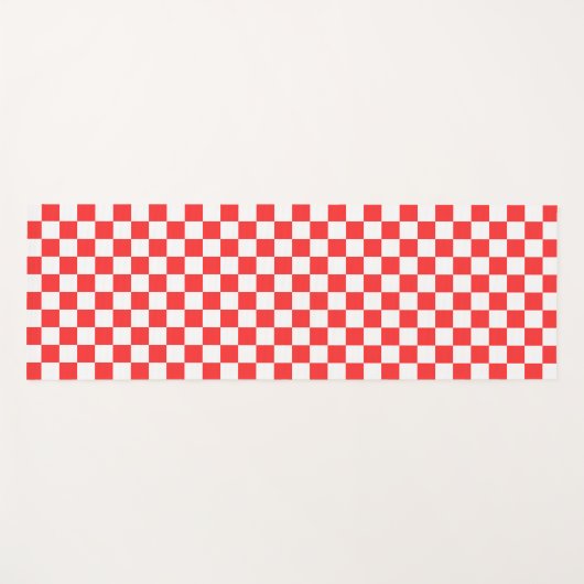 Classic visual red checkerboard  yogamatte (Vorderseite (Horizontal))