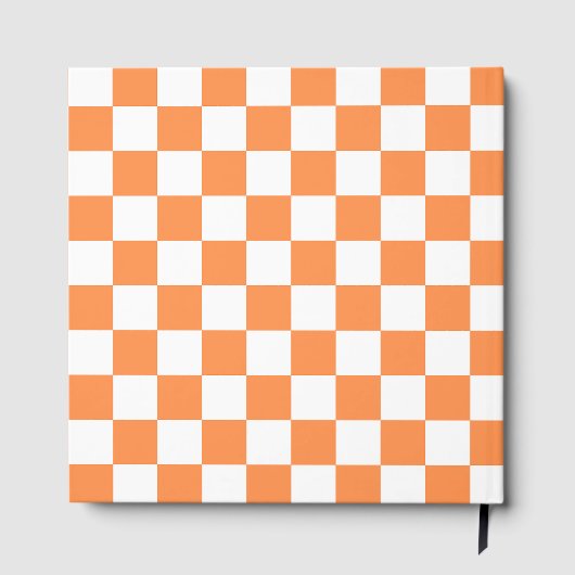 Classic visual salmon checkerboard  gästebuch (Rückseite)