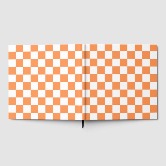 Classic visual salmon checkerboard  gästebuch (Voll)