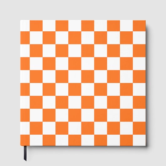 Classic visual salmon checkerboard  gästebuch (Vorderseite)