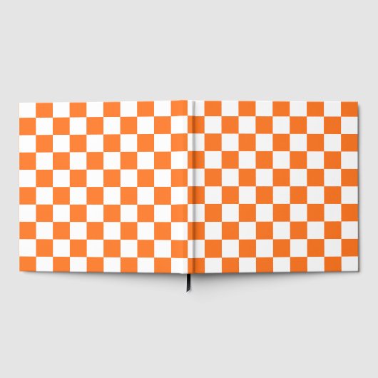 Classic visual salmon checkerboard  gästebuch (Voll)
