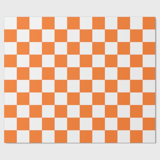Classic visual salmon checkerboard  geschenkpapier (Flach)