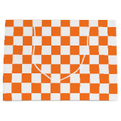 Classic visual salmon checkerboard  große geschenktüte (Vorderseite)