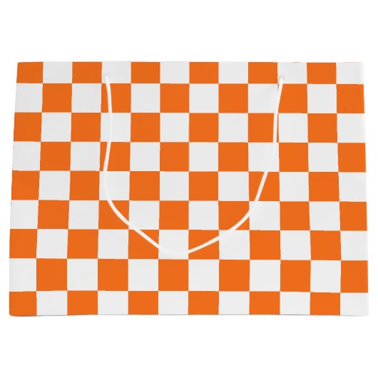 Classic visual salmon checkerboard  große geschenktüte (Vorderseite)