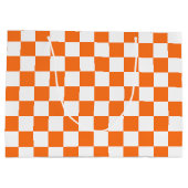 Classic visual salmon checkerboard  große geschenktüte (Rückseite)