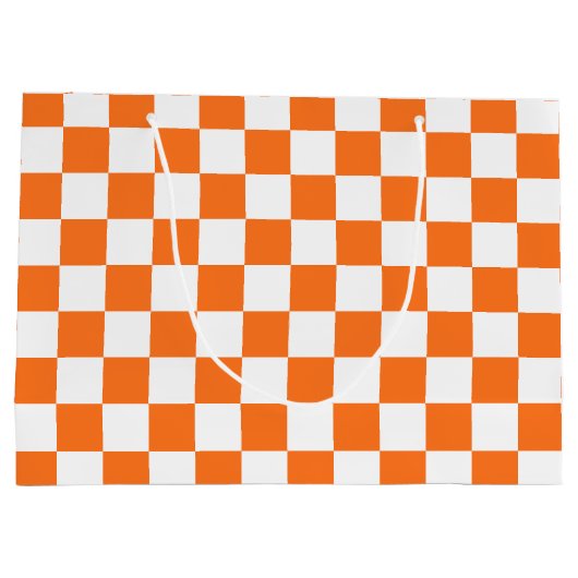 Classic visual salmon checkerboard große geschenktüte (Rückseite)