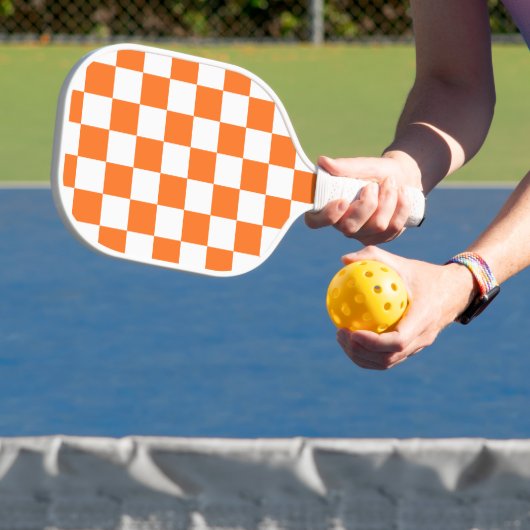 Classic visual salmon checkerboard  pickleball schläger (InSitu)