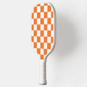 Classic visual salmon checkerboard  pickleball schläger (Links)