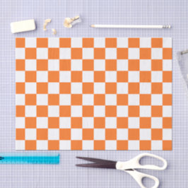 Classic visual salmon checkerboard  seidenpapier