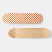 Classic visual salmon checkerboard  skateboard (Horizontal)