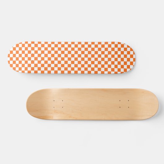 Classic visual salmon checkerboard skateboard (Horizontal)