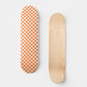 Classic visual salmon checkerboard  skateboard (Vorderseite)