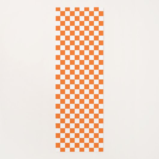 Classic visual salmon checkerboard  yogamatte (Rückseite)