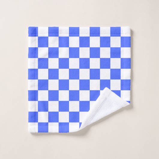 Classic visual sapphire checkerboard  badhandtuch set (Waschlappen)