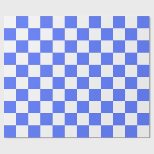 Classic visual sapphire checkerboard  geschenkpapier (Flach)