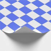 Classic visual sapphire checkerboard  geschenkpapier (Ecke)