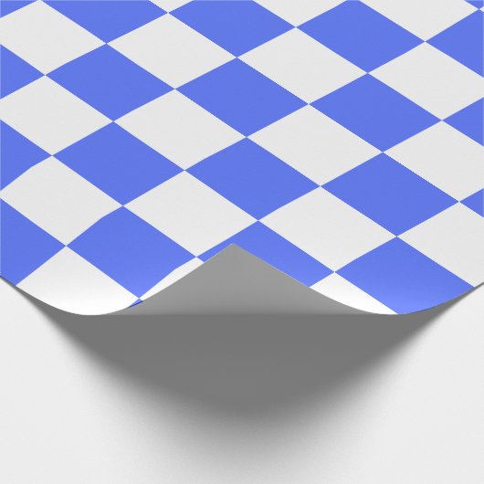 Classic visual sapphire checkerboard  geschenkpapier (Ecke)